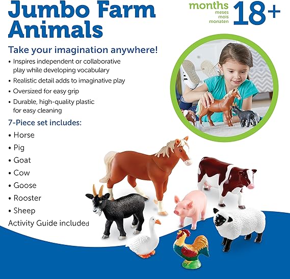 Jumbo Farm Animals(set of 7)