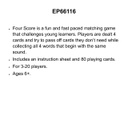 Four Score Card Game: PHONICS Age: 6+ (80cards)