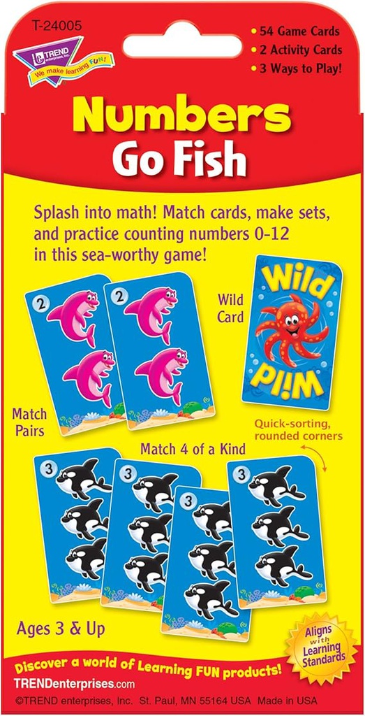 Numbers Go Fish Games (54cards)