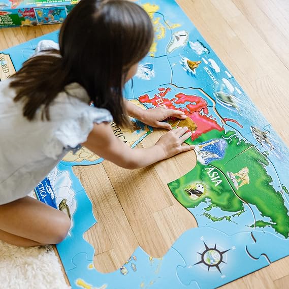 World Map Floor (33 pc) Puzzles