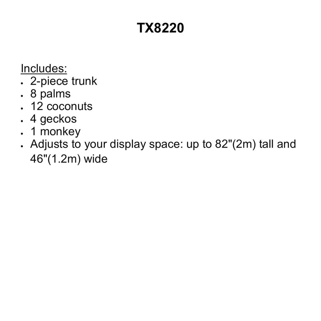 Palm Tree B.B.SET (82&quot;(2m) tall  (46&quot;(1.2m) wide (27pcs)
