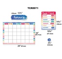 Watercolor Calendar Bulletin Board Set (87pcs)