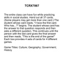 I Have... Who Has...? Social Studies Game (Gr. 6) (37cards)