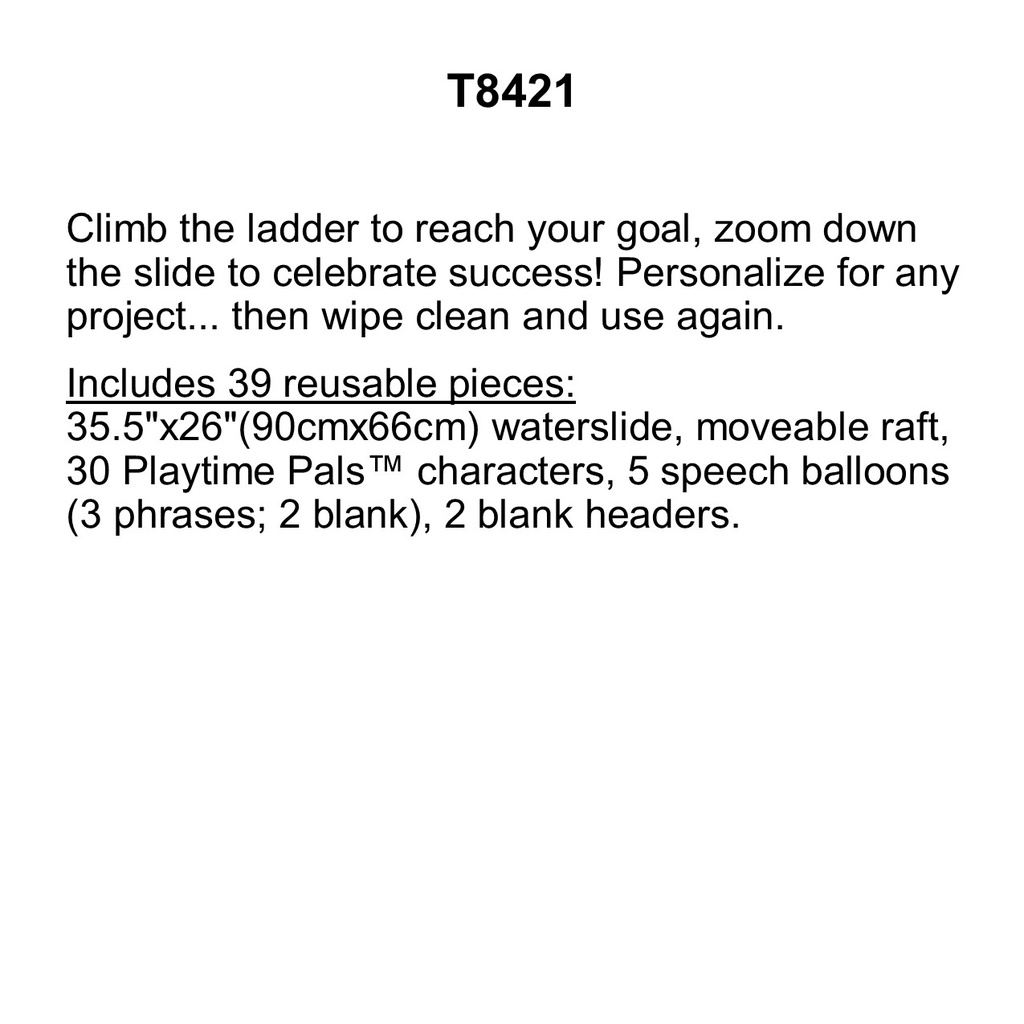 PLAYTIME PALS GOAL SETTING ADVENTURES WIPE OFF BB Set(40pcs)  (35.5&quot;x26&quot;)(90cmx66cm)