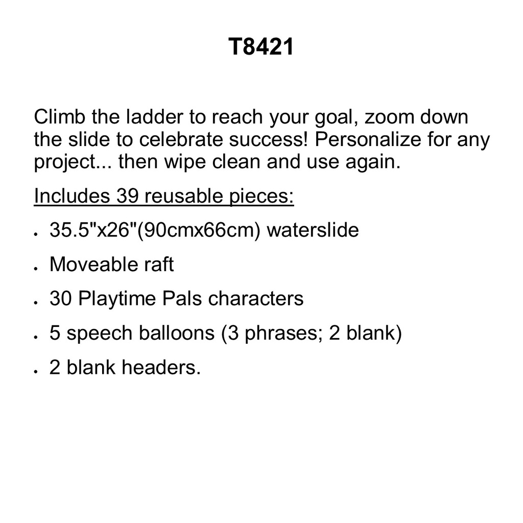 PLAYTIME PALS GOAL SETTING ADVENTURES WIPE OFF BB Set(40pcs)  (35.5&quot;x26&quot;)(90cmx66cm)