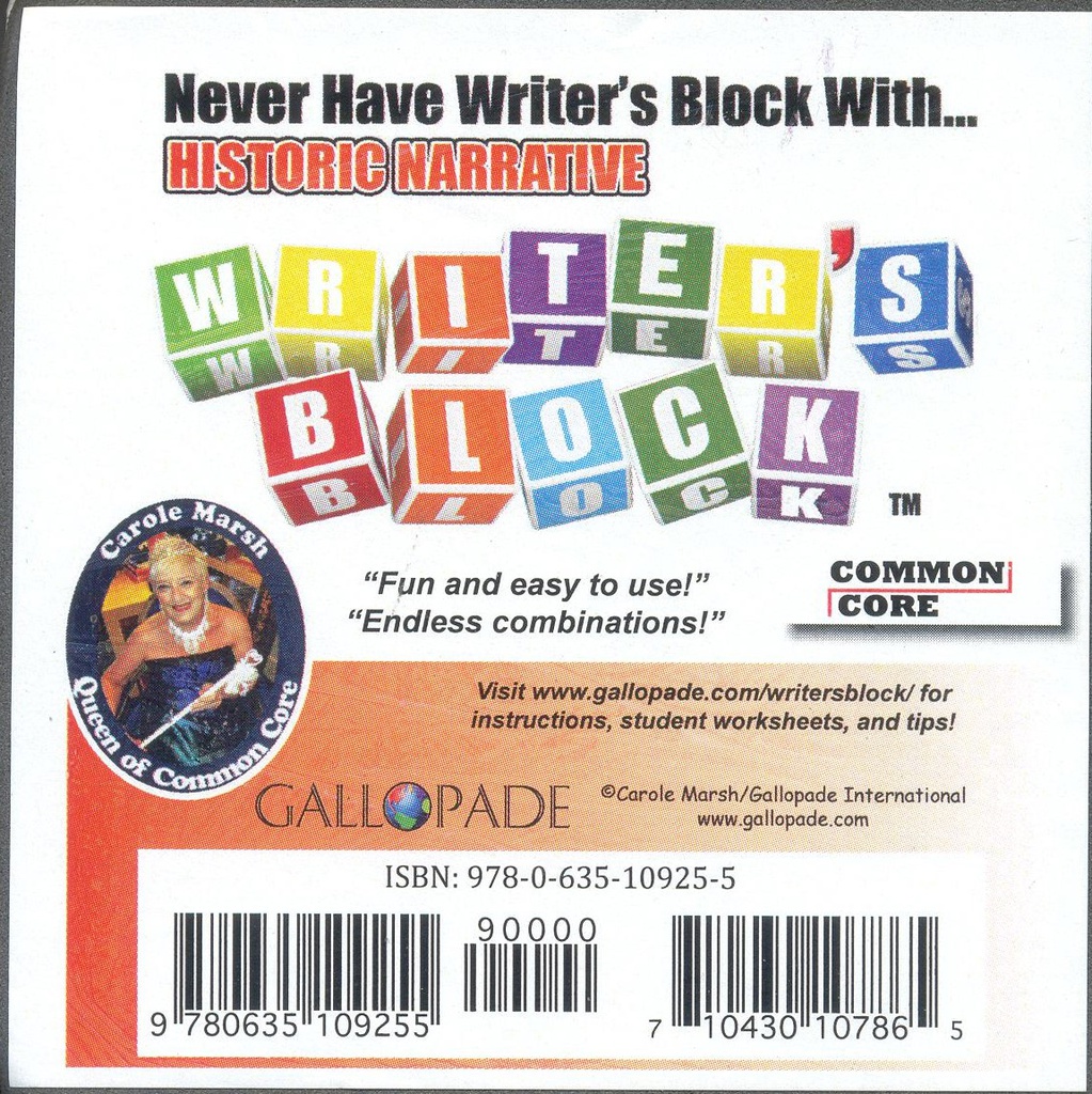 WRITERS BLOCK SET OF ALL 5