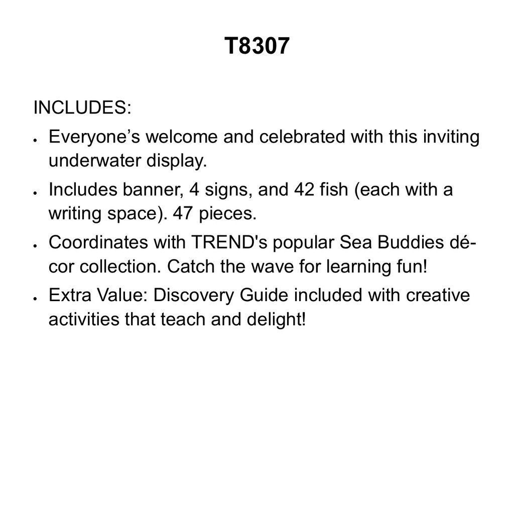 Sea Buddies Welcome! Bulletin Board Set (47pcs)(16''-40.6cm)
