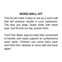 WORD WALL KIT (Grade Level: K-3)