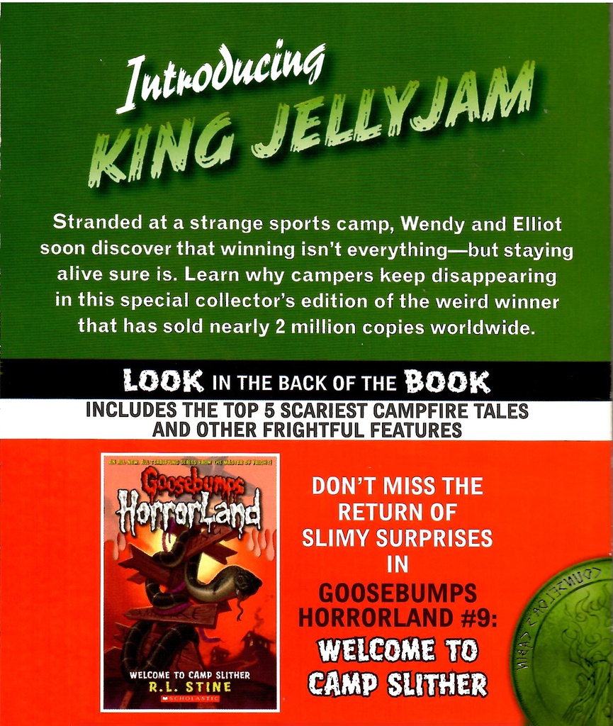 CLASSIC GOOSEBUMPS #09 THE HORROR AT CAMP JELLYJAM (8-12yrs)