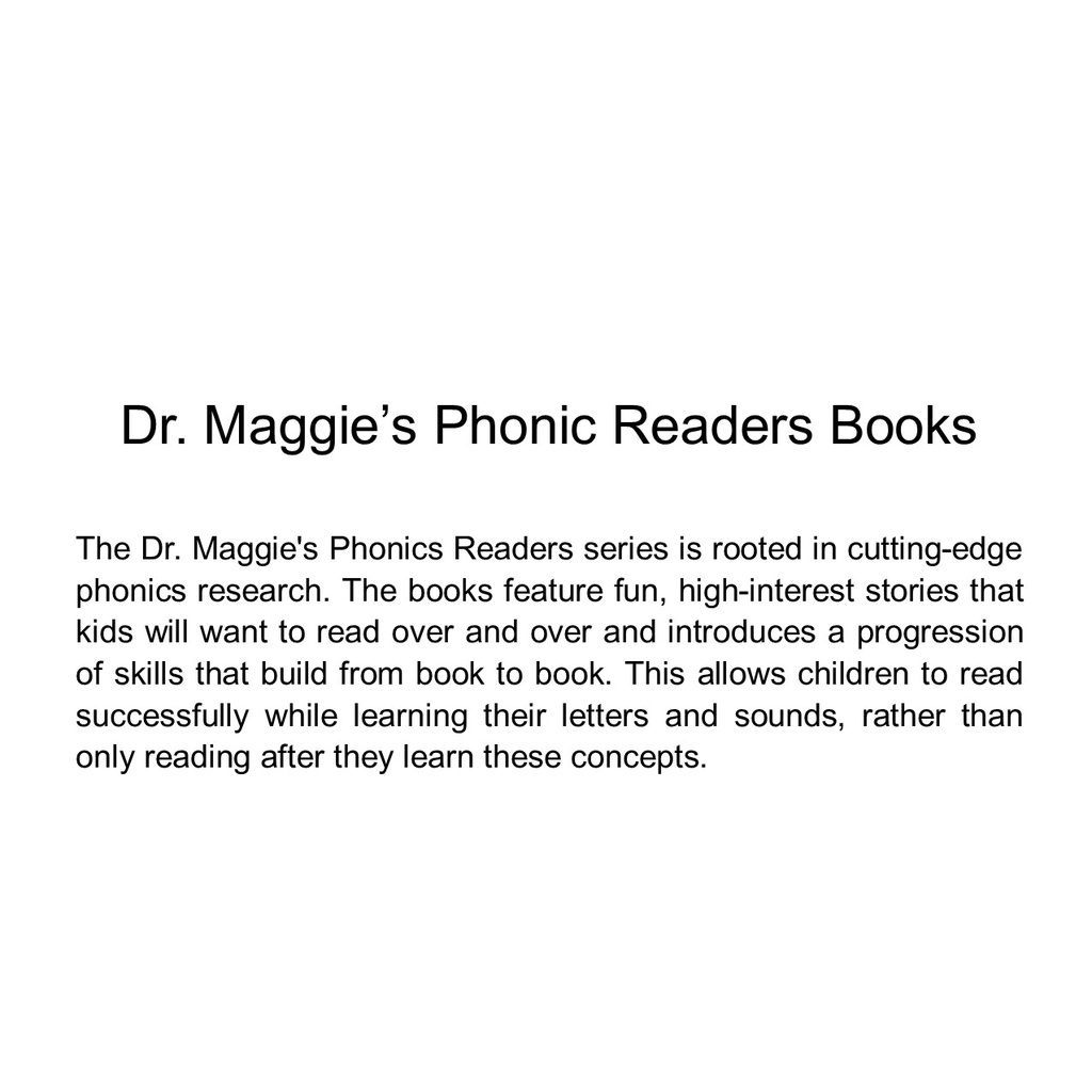 Dr Maggie's Readers  Set