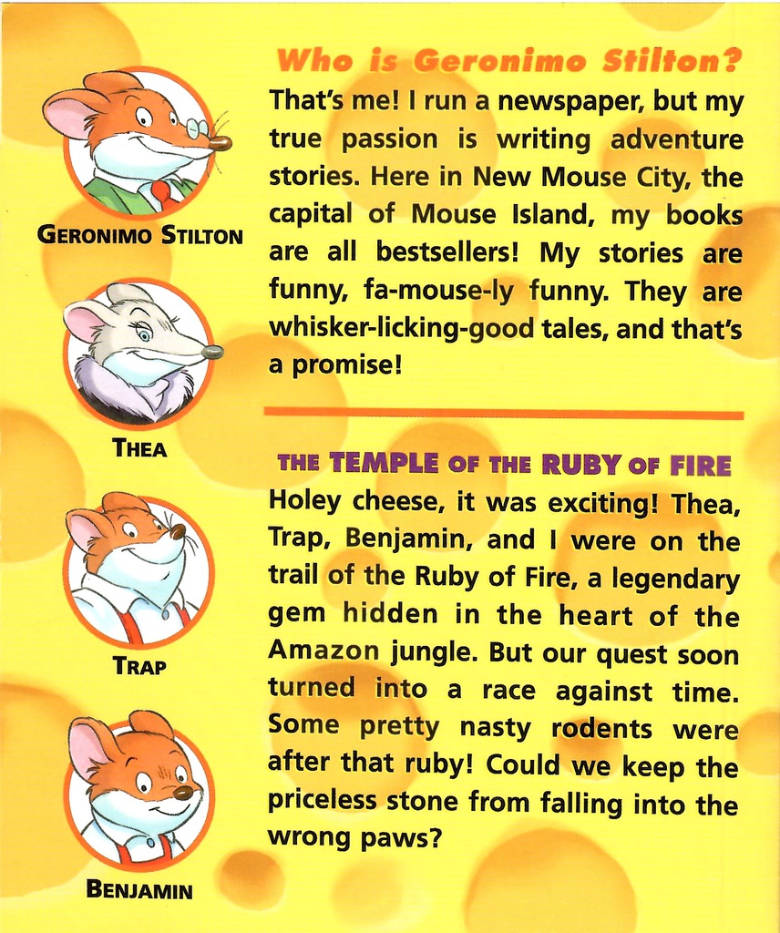 GERONIMO STILTON #14: THE TEMPLE OF THE RUBY OF FIRE (7-11yrs)