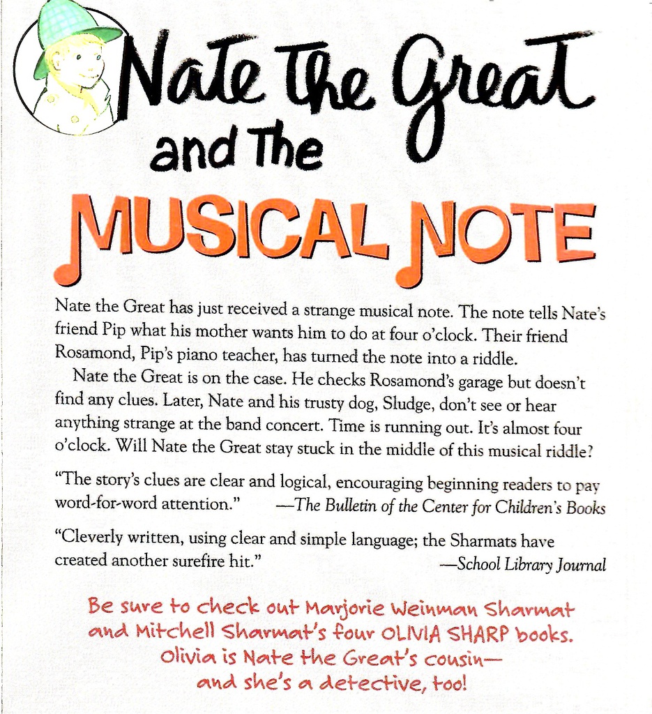 Nate the Great and the Musical Note (6-9yrs)