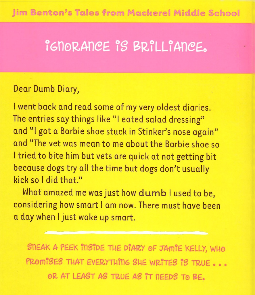 Dear Dumb Diary #8: It's Not My Fault I Know Everything (7-10yrs)