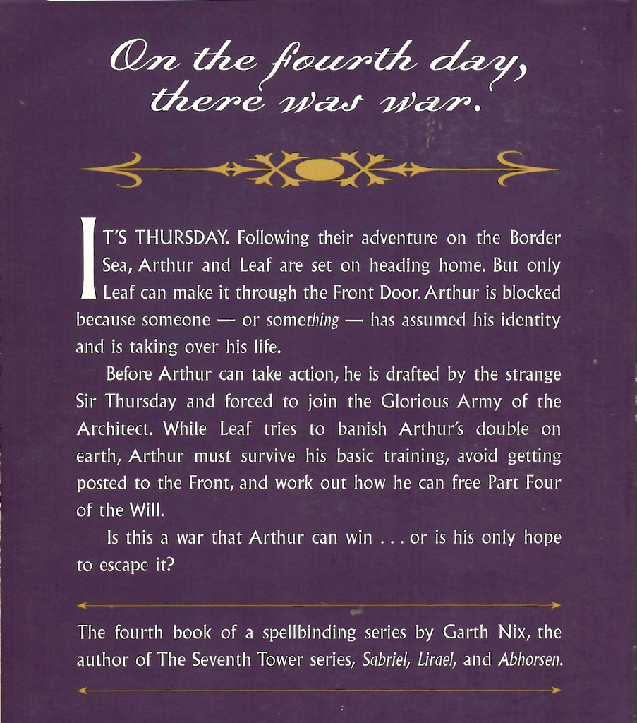 SIR THURSDAY (The Keys to the Kingdom #04) (7-11 yrs)