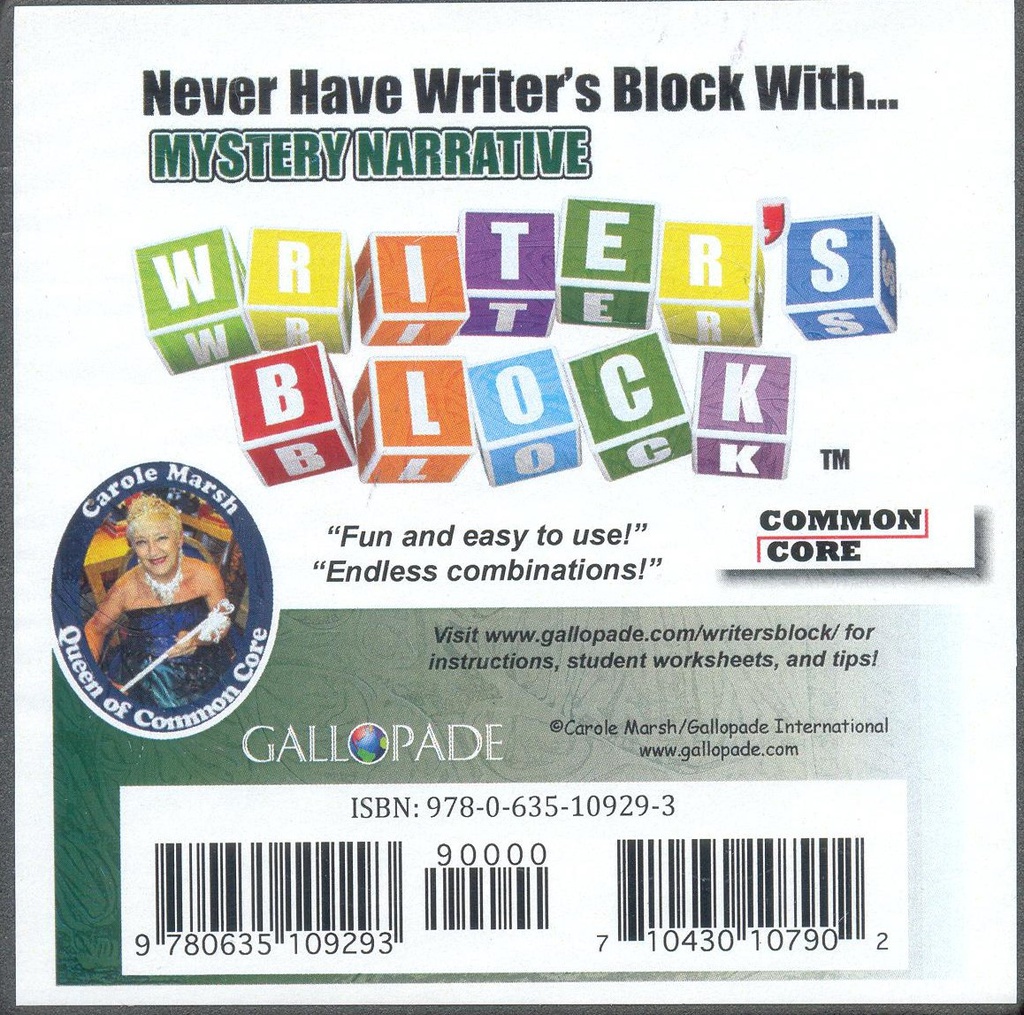 WRITERS BLOCK SET OF ALL 5