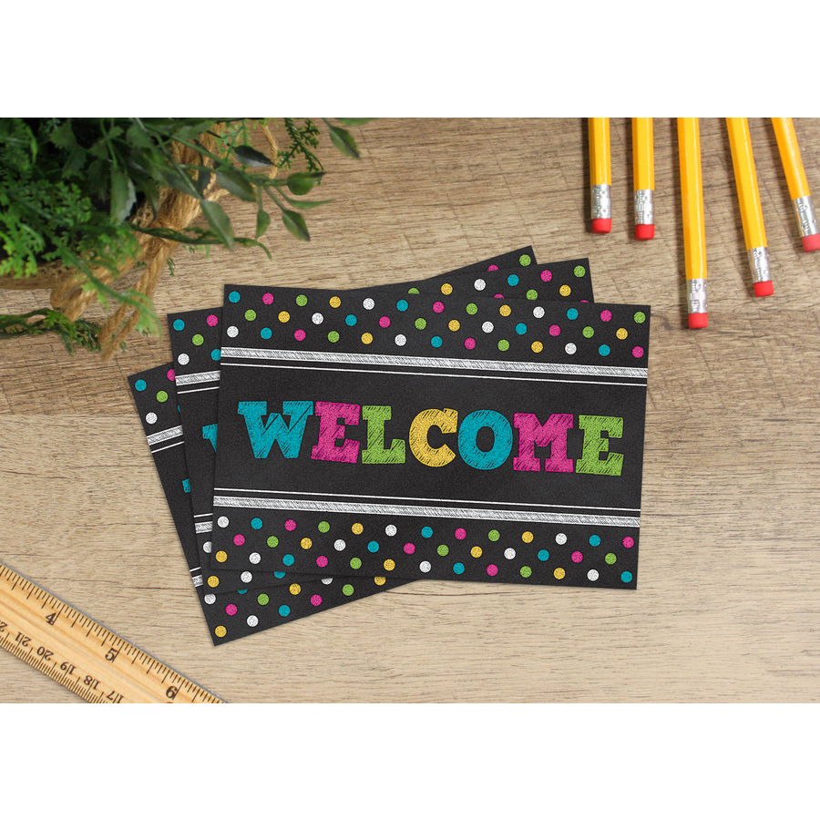 Chalkboard Brights Welcome Postcards 4&quot; x 6&quot; (10cm x 15cm) 30/pack