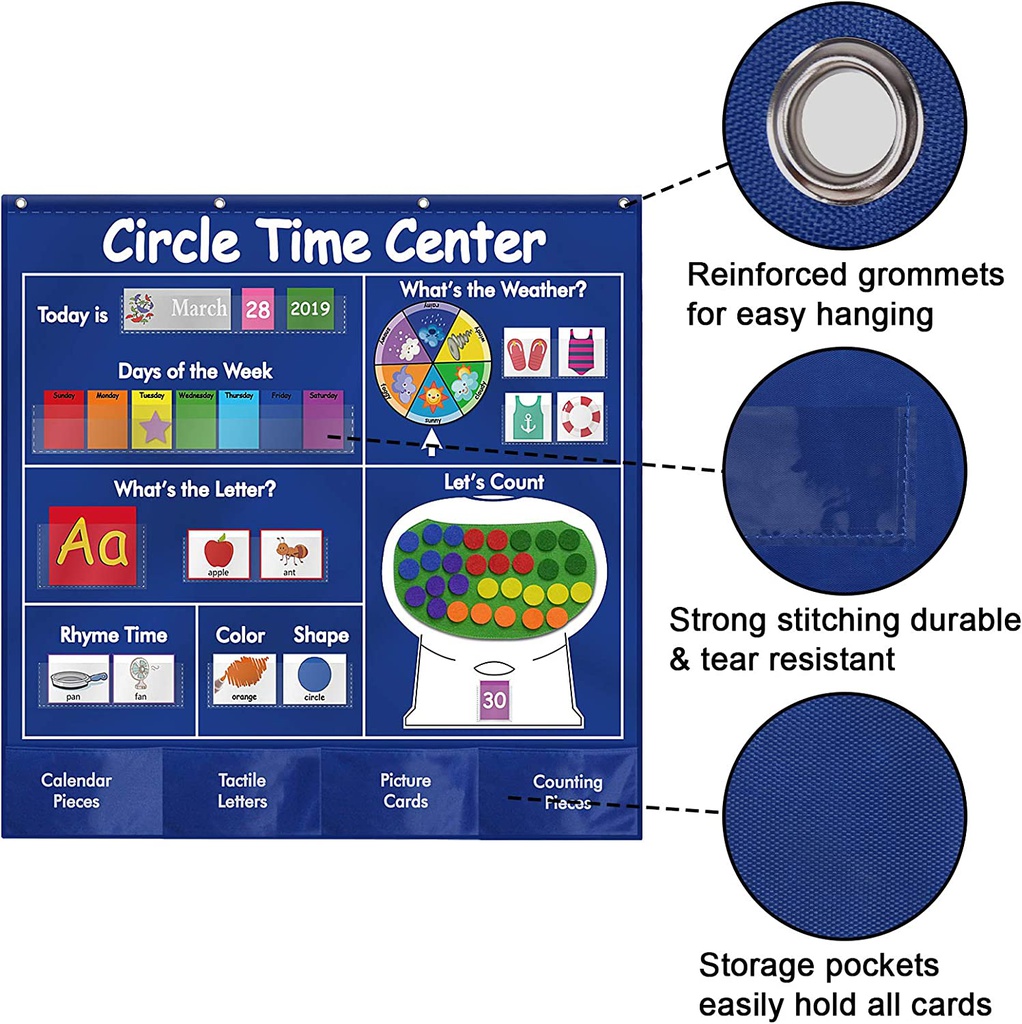 Circle Time Center POCKET CHART 39&quot; x 41&quot; (99cm x 104cm)