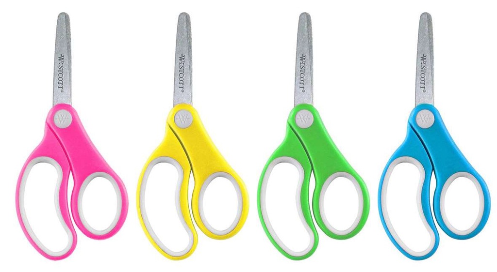 WESTCOTT SOFT HANDLE 5IN KIDS SCISSORS BLUNT