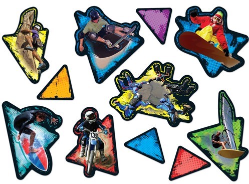 Extreme Sports Bulletin Board 32 Students    (45pcs)