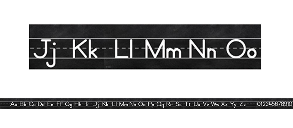 Industrial Chic Alphabet Line Manu Mini B.B SET (8 pcs)(52cmx15.5cm)(20.4''x6'')