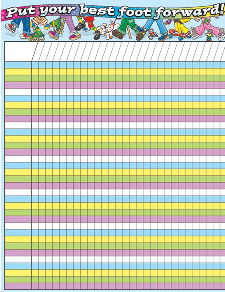 Put Your Best Foot Forward! Incentive Chart (55cmx 43cm)