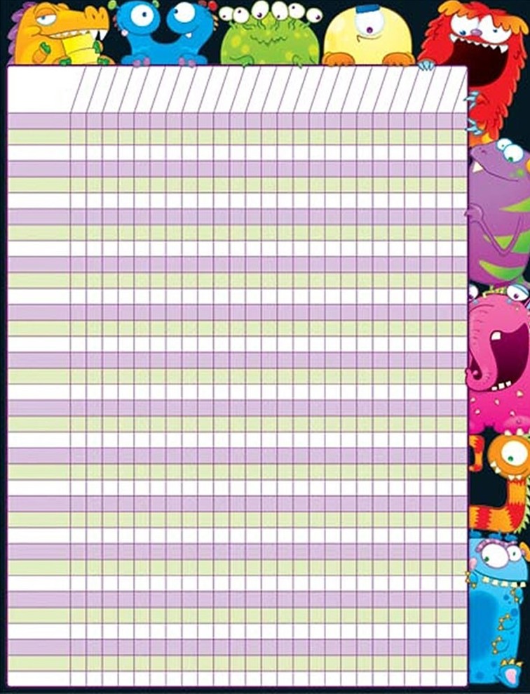 Monsters Incentive Chart (55cmx43cm)(21.6''x17&quot;)