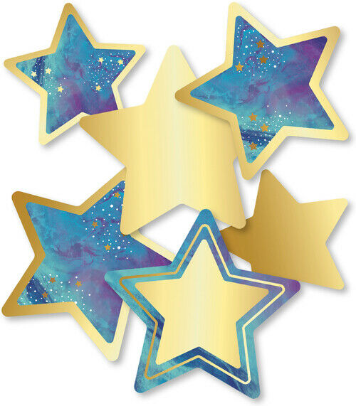 STAR ACCENTS ASSORTED 18 large stars (5.5&quot;(14cm)), 12 medium stars 5&quot;(12.7cm) 6 small stars 4&quot;(10cm) (36 pcs)