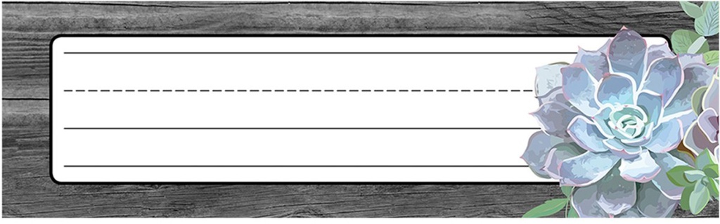 SIMPLY STYLISH SUCCULENTS DESK NAMEPLATES (24cm x 7cm)(9.5''x2.8'')(36pcs)