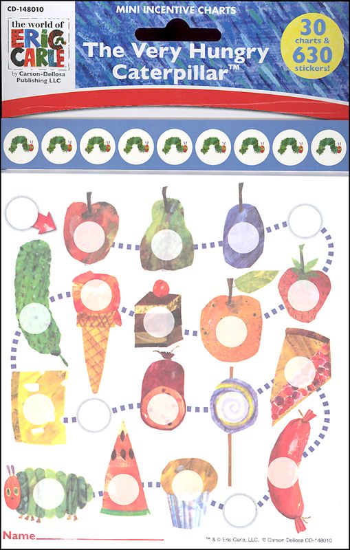 THE VERY HUNGRY CATERPILLAR MINI INCENTIVE CHARTS (30 charts)