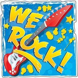 We Rock! 2-Sided Decoration (37cm x 37cm)