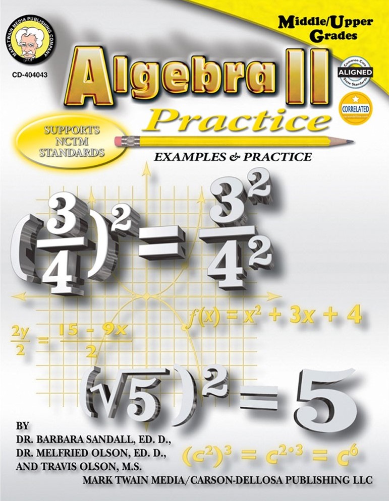 Algebra II Practice Book, (Grades:7 - 8)