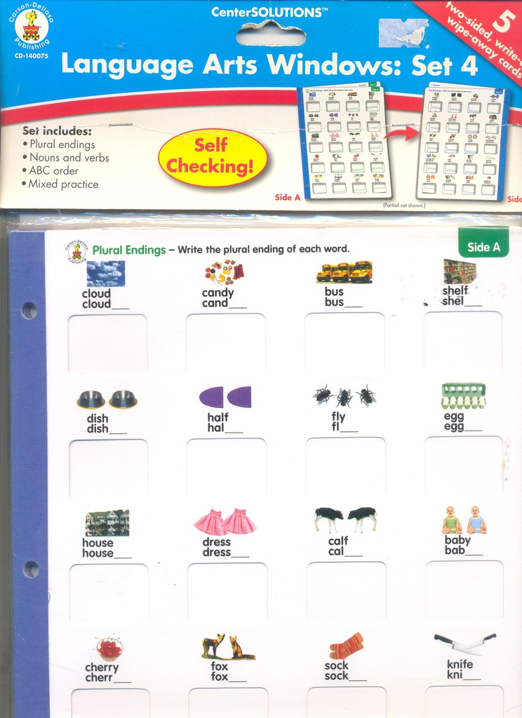 CenterSOLUTIONS: Language Arts Windows (Set 4)