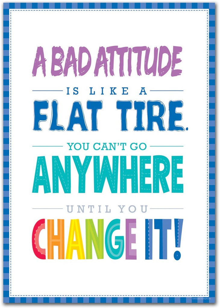 A Bad Attitude Is... Inspire U Poster 13.3''x19''(33.7cmx48cm)