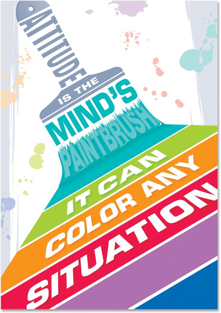 Attitude is the mind's paintbrush… Inspire U Poster ( 48cm x 33.7cm)