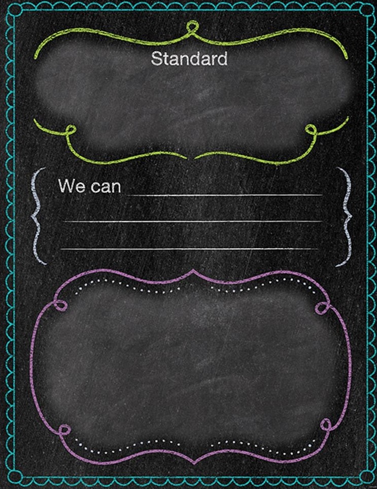 LEARNING STANDARDS CHART (CHALK) (55cmx 43cm)