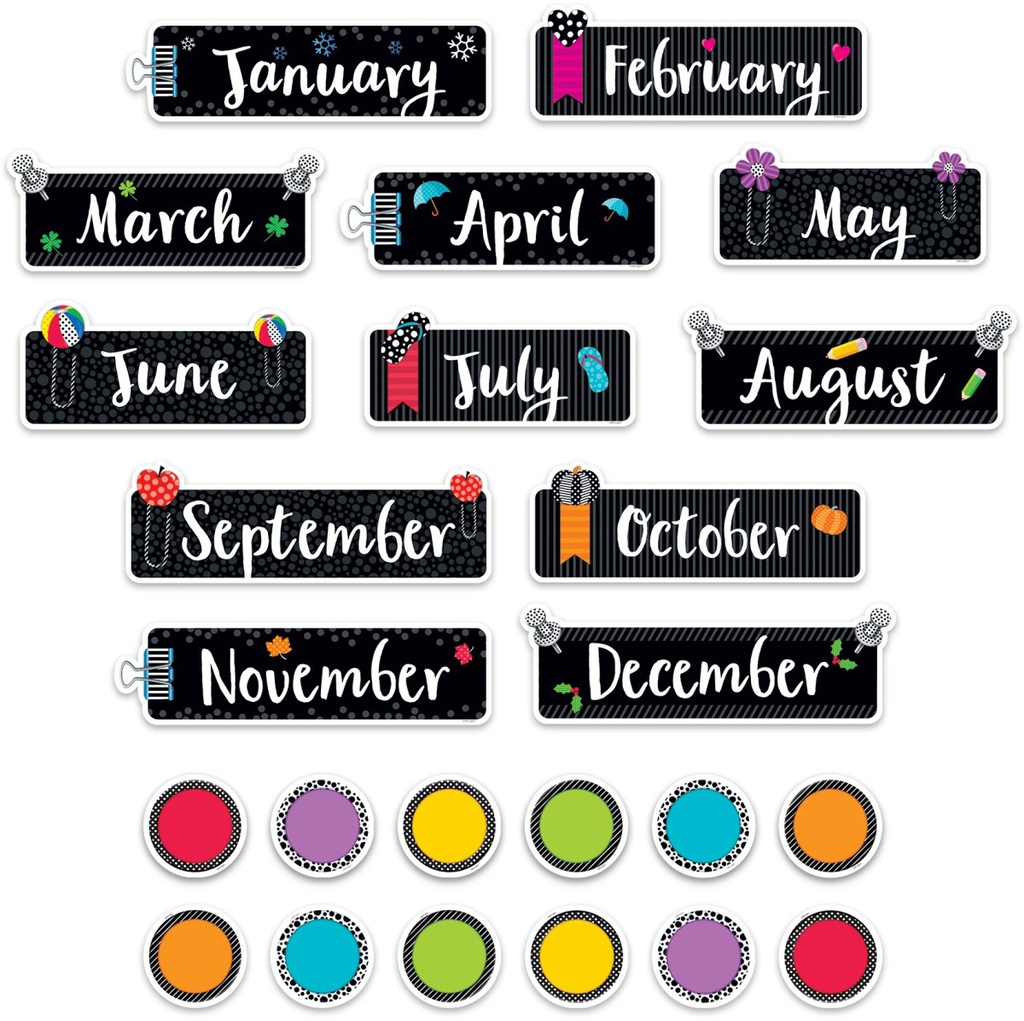 BOLD &amp; BRIGHT MONTH HEADLINES MINI BULLETIN BOARD (24pcs)