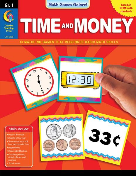 Math Games Galore: Time and Money, (Gr:1)