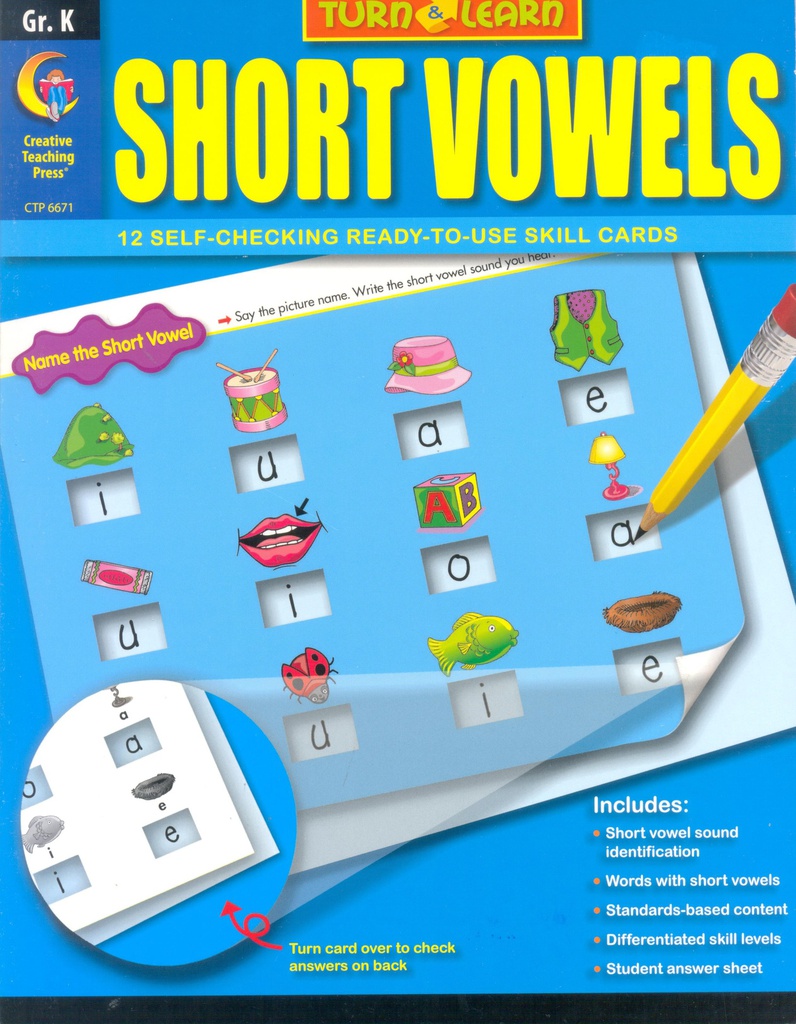 Turn &amp; Learn: Short Vowels, Gr. K