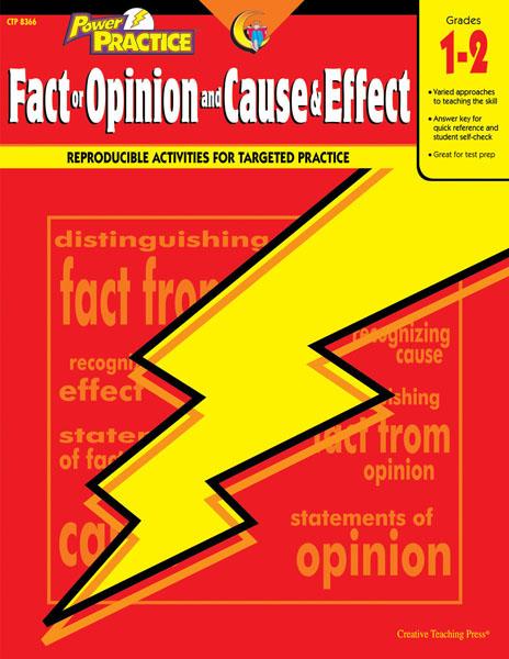 Power Practice Fact or Opinion and Cause &amp; Effect, (Gr.1-2)