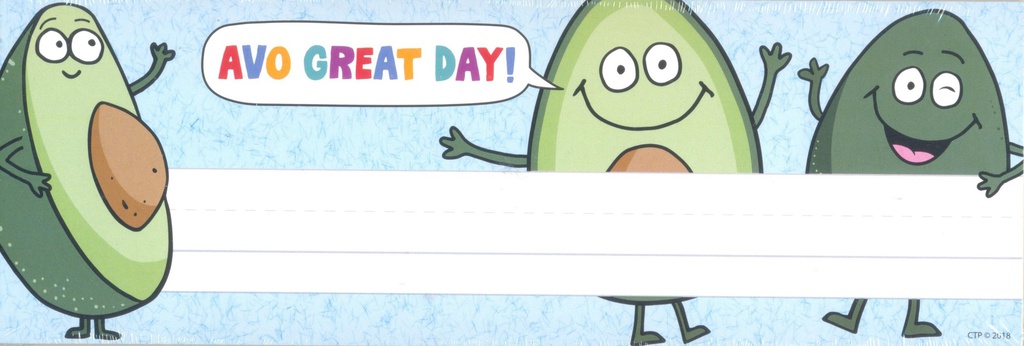 So Much Pun! AvoGreat Day! Nameplate(36pcs)(9.5''x3.25'')(24cmx8.2cm)