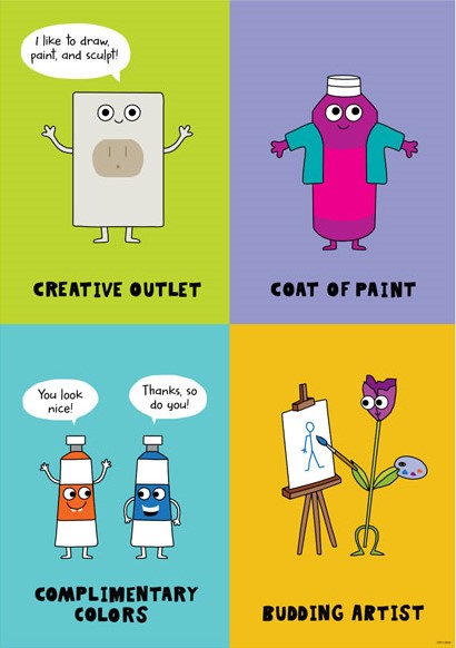 ART VIGNETTES SO MUCH PUN! INSPIRE U POSTER ( 48cm x 33.7cm)