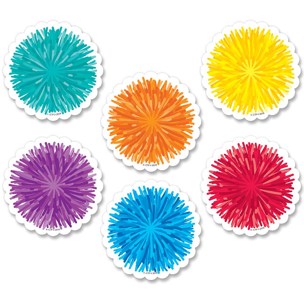 Pom-Poms  Designer Mini Accents (6/ designs 6 of each (3'' (7.5cm) (36 pcs)