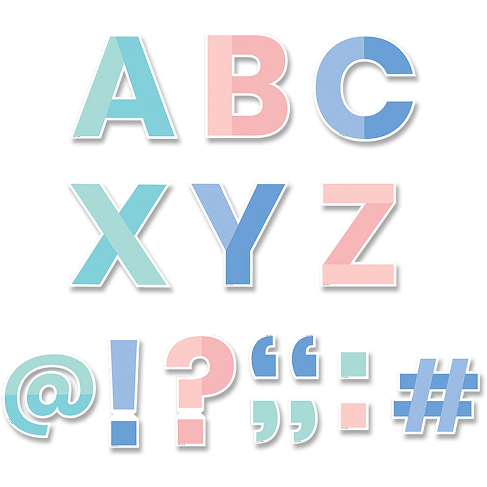 CALM &amp; COOL COLOR BLOCK LETTERS (5''-12.7cm) (110pcs)