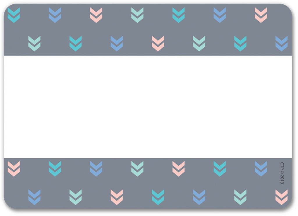 CALM &amp; COOL COLORFUL MINI CHEVRONS LABELS (3.5''x2.5'')(8.8cmx6.3cm)(36pcs)