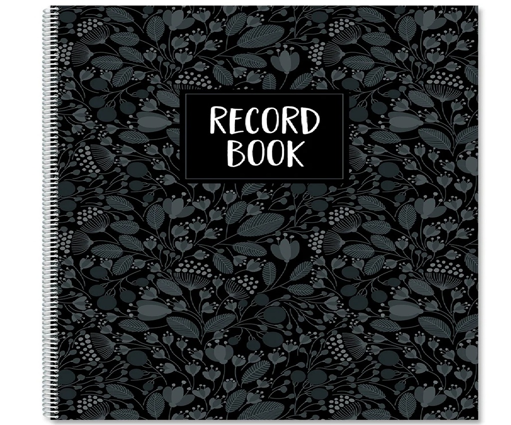 Black Foliage Record Book (9''x12'')(22.8cmx30.4cm)(30pgs)