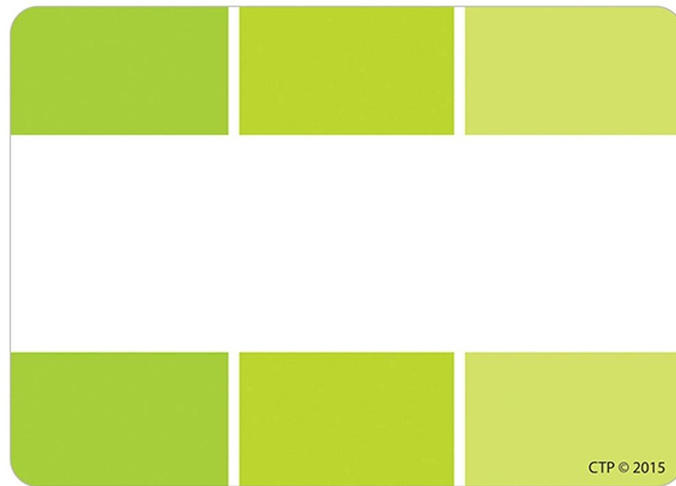 LIME GREEN PAINT CHIP LABELS (7.5cm)    (36 pcs)