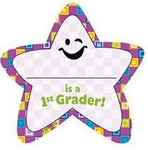 I'm a 1st Grader Badges adhesive (10cm)   (36 pcs)