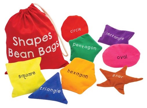 Shapes Beanbags (8bags) (4"x5" (10cmx12.7cm) (Gr: Prek+Age 3+)