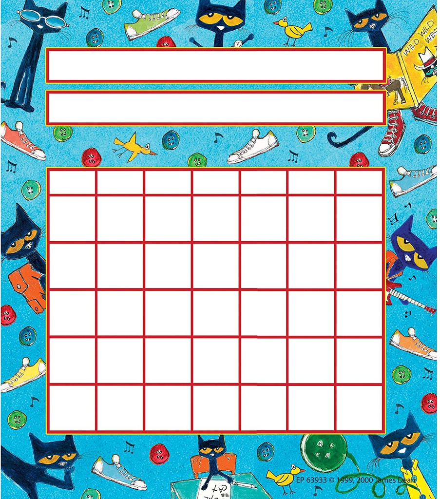 Pete the Cat Incentive Charts (13.3cm x 15.24cm) (36pcs)