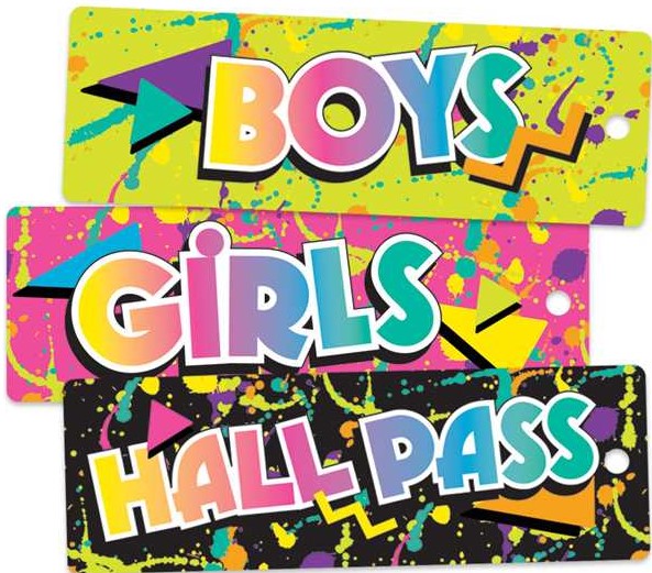 ROCK THE CLASSROOM HALL PASSES (3pcs)(16cmx6cm)